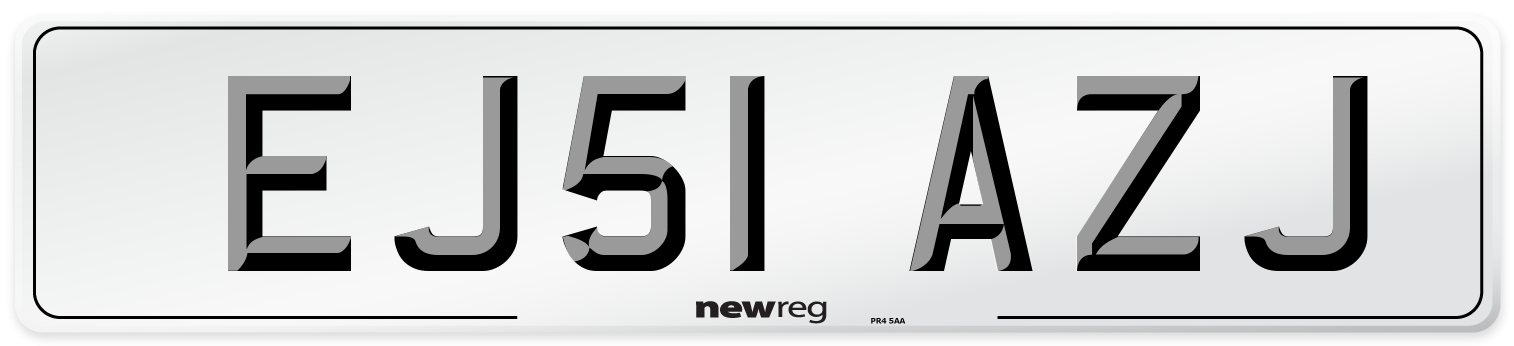 EJ51 AZJ Number Plate from New Reg